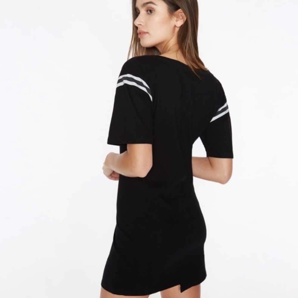 PAM & GELA FOOTBALL STRIPE SHIRT DRESS